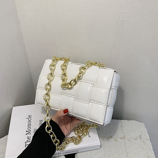 All-match Korean Messenger Bag Stitching Bag Hit Color Small Bag Female Chain Bag