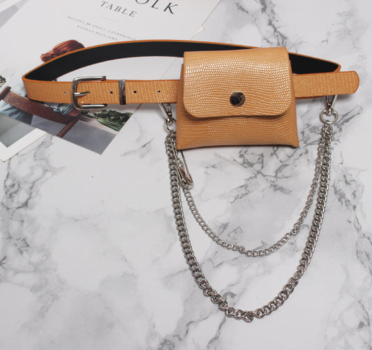 Small Waist Bag Belt Mini Bag Personalized Chain