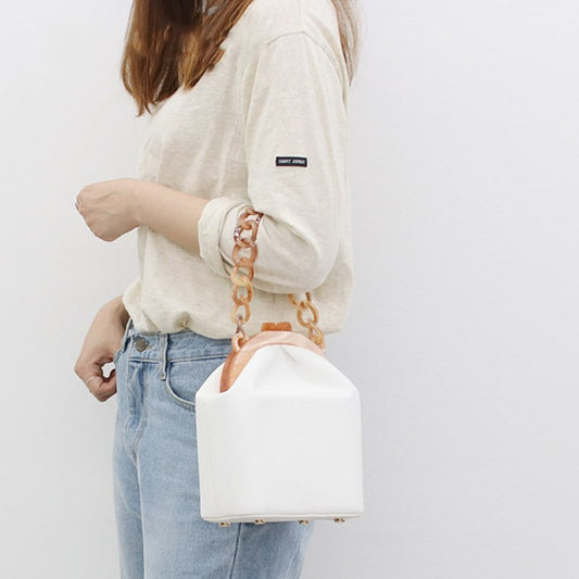 Women's bag acrylic clip tide bucket bag