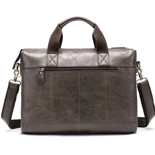 Men's computer bag cowhide