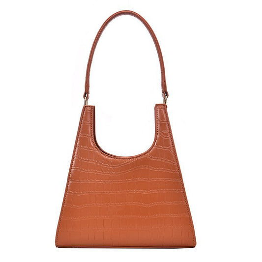 Triangle Alligator Embossed handbag