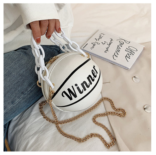 basketball bag personality small round bag