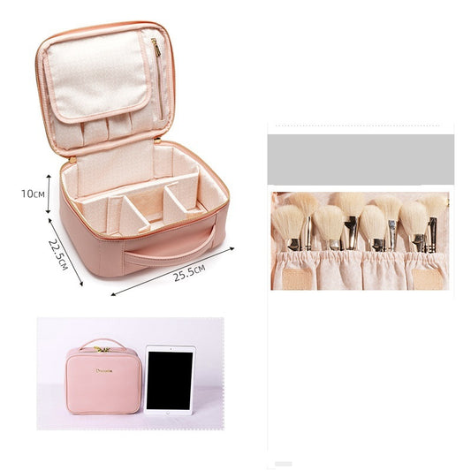 Storage Large Capacity Portable Travel PU Leather Wash Bag