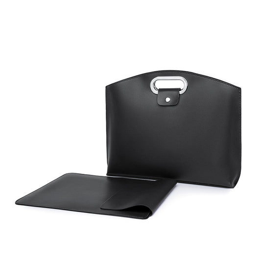 Minimalist Metal Handle Tote – Elegant Business Handbag