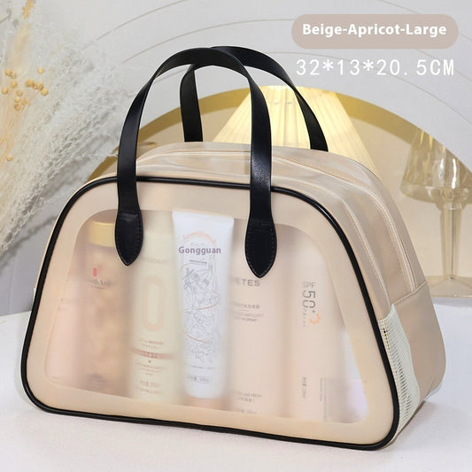 Dry Wet Separation Wash Bag Double-layer Semicircle Carrying Case
