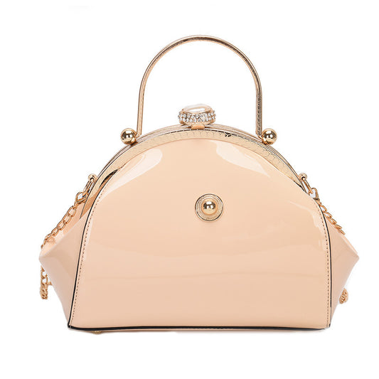 Patent leather shiny handbag