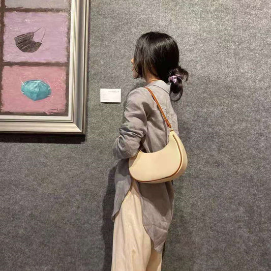 Trendy Shoulder Bag Popular Texture Crescent Moon