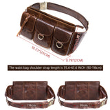 Vintage Leather Phone Waist Bag for Men – Hands-Free & Rugged Style!