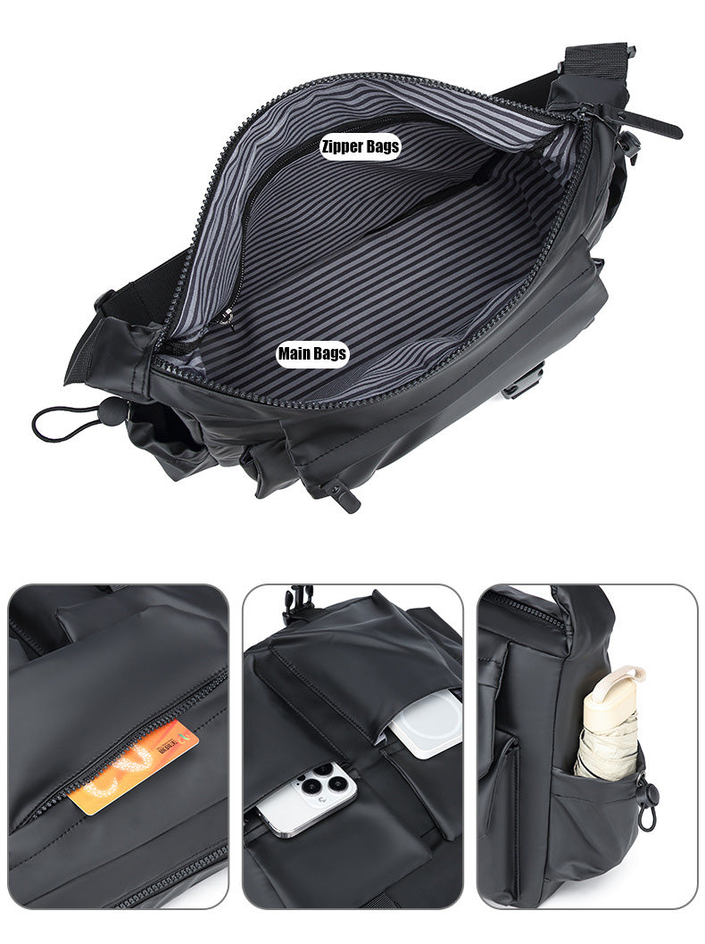Urban Tactical Crossbody Bag – Waterproof, Multi-Pocket Utility Satchel