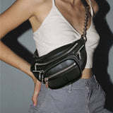 Waist bag handsome chain crossbody chest bag