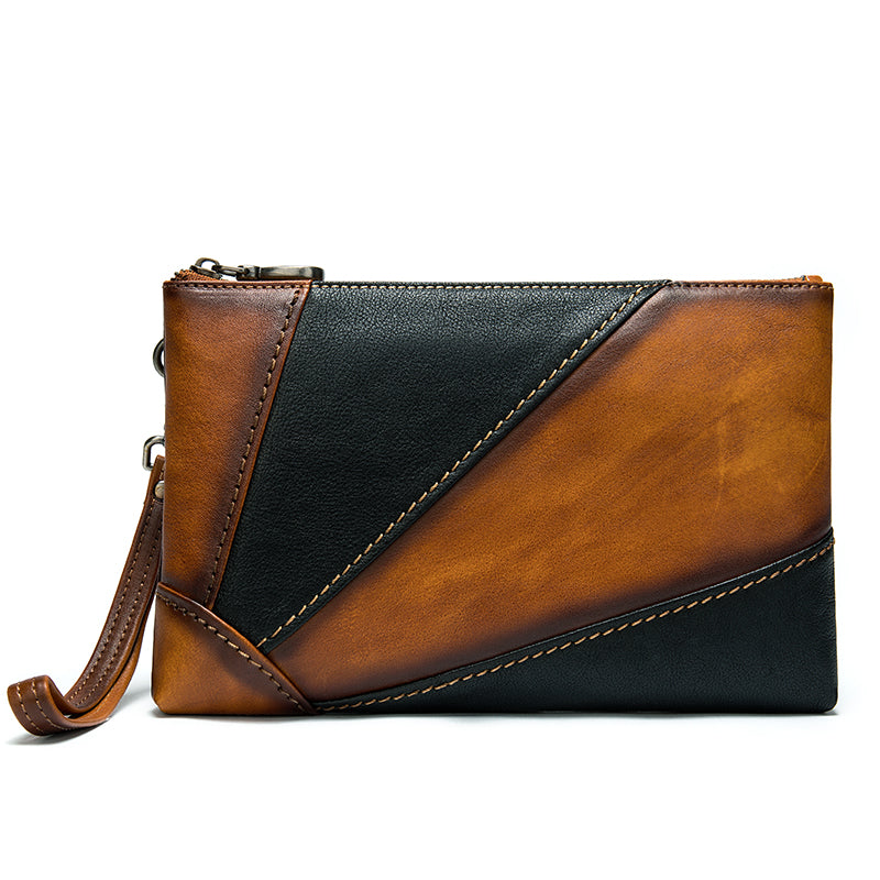 Retro Style Men's Handbag – Elegant Stitching, Timeless Charm!