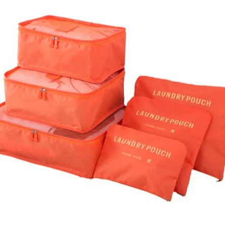 6-Piece Travel Packing Cubes Set – Navy Blue Organizer Bags