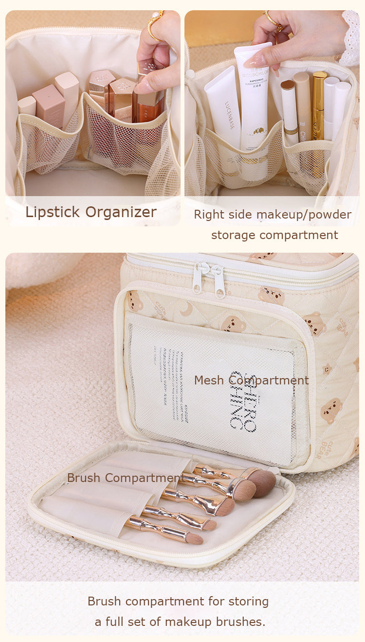 Cute Magical Makeup Bag – Large-Capacity Travel Cosmetic Organizer with Compartments