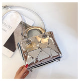 Face rivet stitching handbag