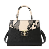 Croc-Pattern Top Handle Bag – Retro, Elegant & Statement-Making