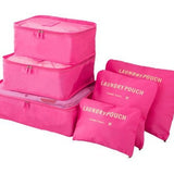 6-Piece Travel Packing Cubes Set – Navy Blue Organizer Bags