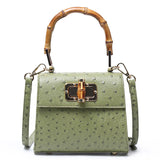 Trapezoid bamboo handbag