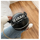 basketball bag personality small round bag