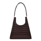 Triangle Alligator Embossed handbag