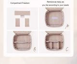 3-in-1 Makeup Organizer Set – Toiletry Bag, Brush Pad & Skincare Case