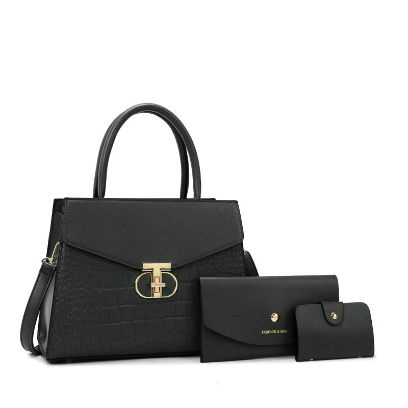 Croc-Pattern Top Handle Bag – Retro, Elegant & Statement-Making