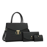 Croc-Pattern Top Handle Bag – Retro, Elegant & Statement-Making