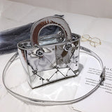 Face rivet stitching handbag