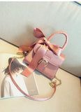 Bow diagonal handbag