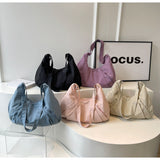 Soft Nylon Crescent Shoulder Bag – Lightweight Casual Daily Tote