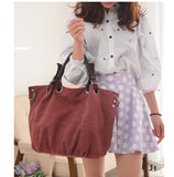 European and American fashion women's bag canvas bag large-capacity handbag bag shoulder Messenger bag Mori female tide bag