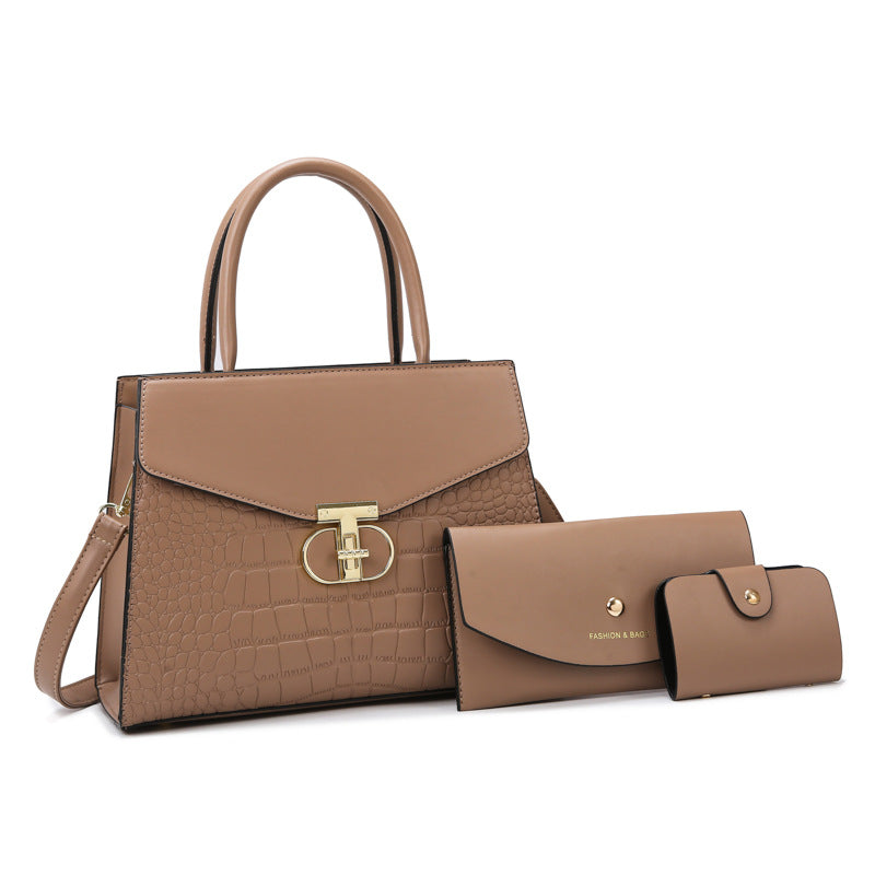 Croc-Pattern Top Handle Bag – Retro, Elegant & Statement-Making