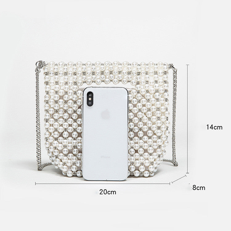 Fashionable pearl handbag