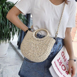 Crossbody Woven Handbag Handbag New Trendy Handmade Straw Shoulder Bag