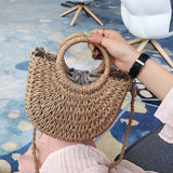Crossbody Woven Handbag Handbag New Trendy Handmade Straw Shoulder Bag