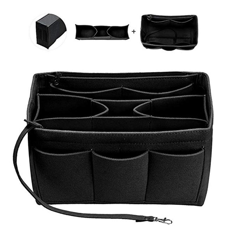 Cross-Border Felt Cosmetic Bag Multi-Function Large-Capacity Bag Middle Bag Travel Wash Felt Storage Bag