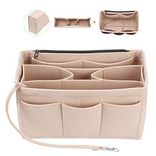 Cross-Border Felt Cosmetic Bag Multi-Function Large-Capacity Bag Middle Bag Travel Wash Felt Storage Bag