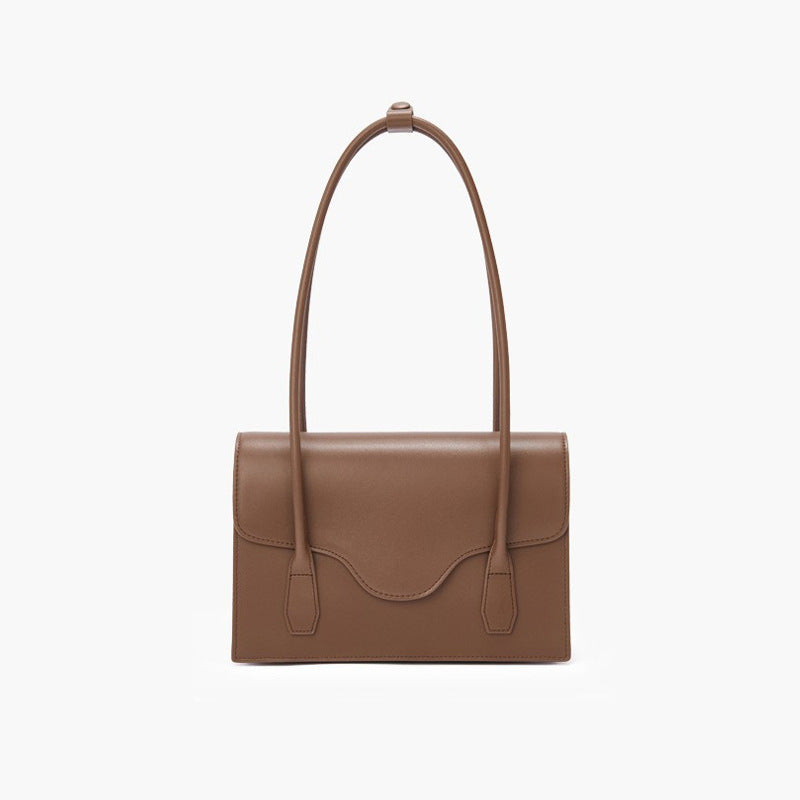 Wild Sense French Niche Bag Leather Retro Armpit Bag Single Shoulder Baguette Bag Portable Envelope Bag