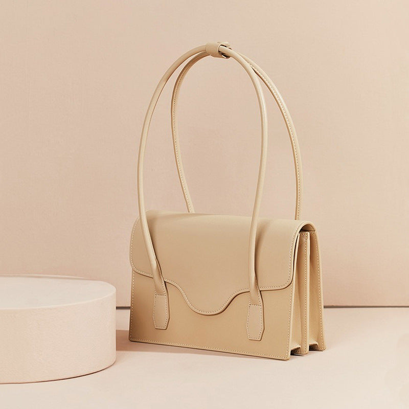 Wild Sense French Niche Bag Leather Retro Armpit Bag Single Shoulder Baguette Bag Portable Envelope Bag