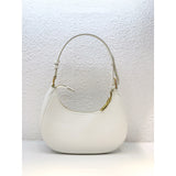 Cowhide Semicircle Moon French Underarm Saddle Bag Women's Shoulder Messenger