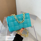 All-match Korean Messenger Bag Stitching Bag Hit Color Small Bag Female Chain Bag