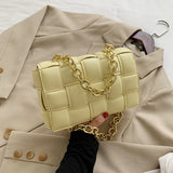 All-match Korean Messenger Bag Stitching Bag Hit Color Small Bag Female Chain Bag