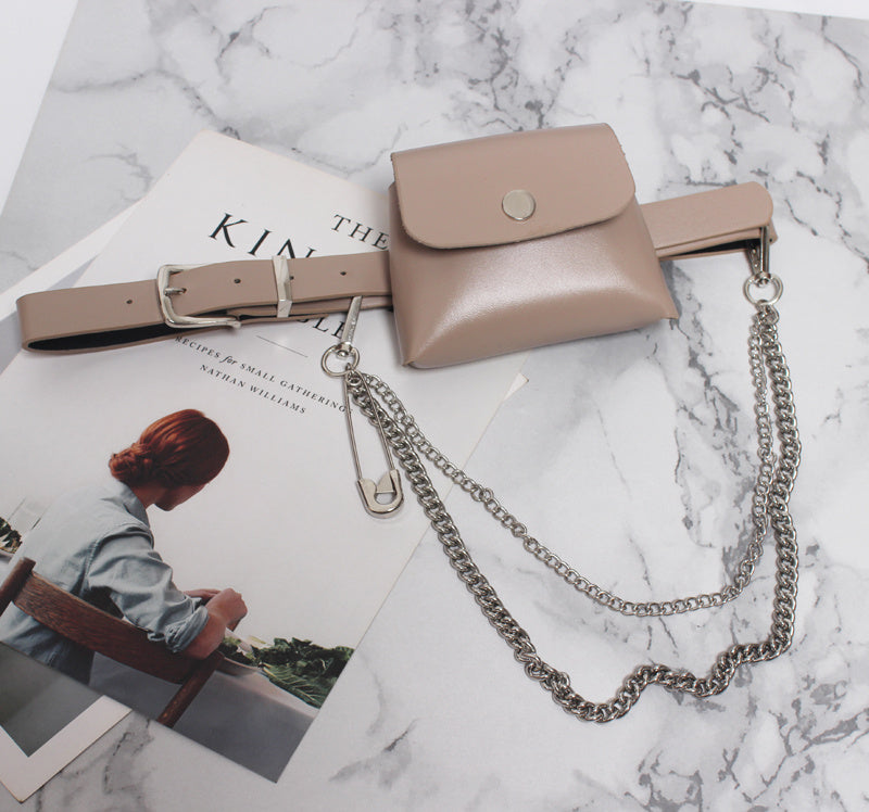 Small Waist Bag Belt Mini Bag Personalized Chain