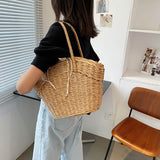 Woven Bag Vacation Rattan Beach Bag Straw Woven Bag