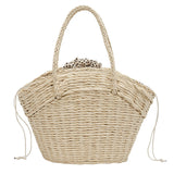 Woven Bag Vacation Rattan Beach Bag Straw Woven Bag