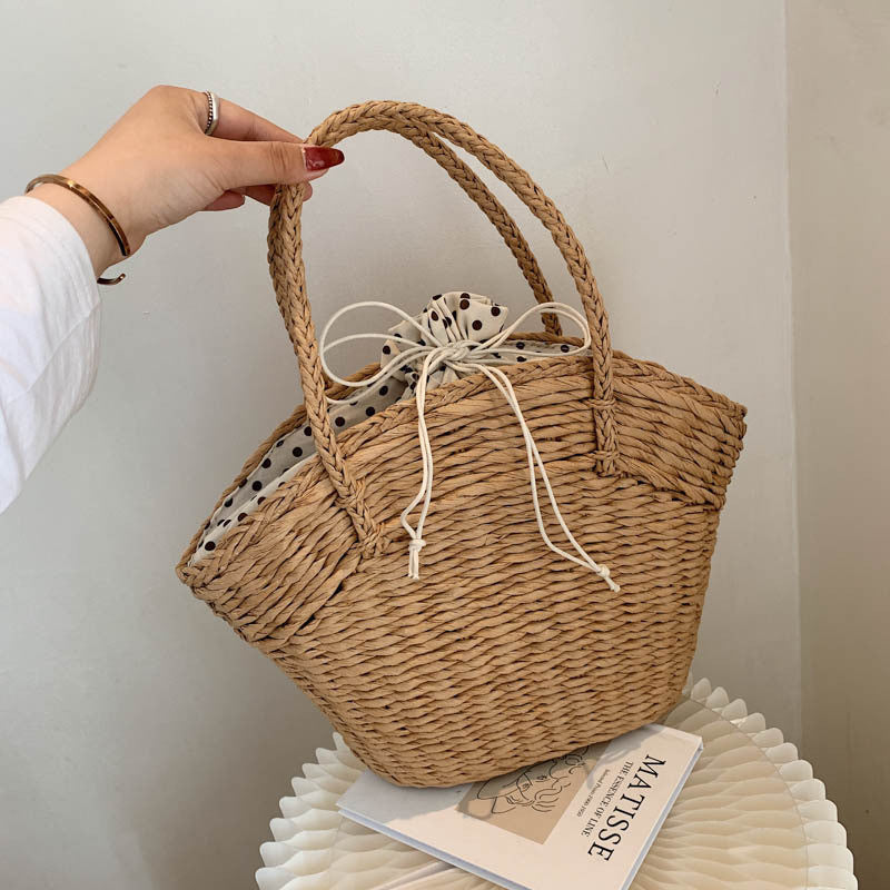 Woven Bag Vacation Rattan Beach Bag Straw Woven Bag