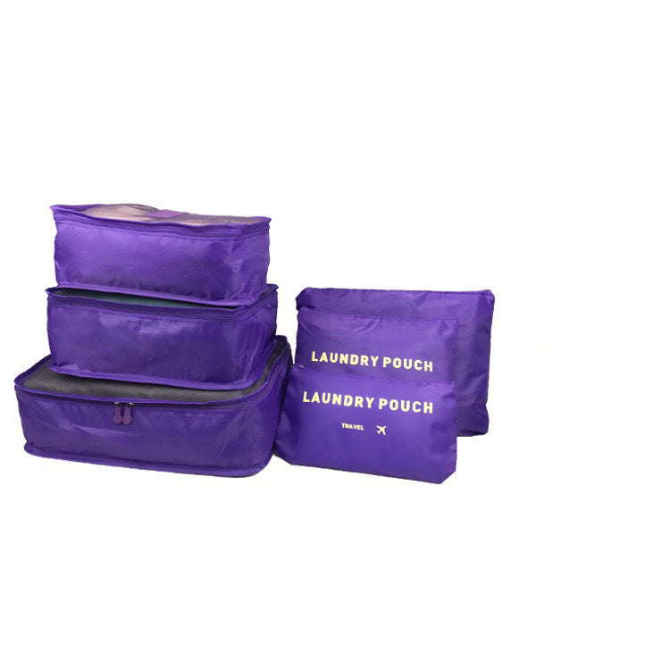 6-Piece Travel Packing Cubes Set – Navy Blue Organizer Bags