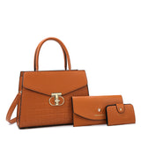 Croc-Pattern Top Handle Bag – Retro, Elegant & Statement-Making