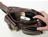 Men's Waist Bag Waist Chest Bag Retro First Layer Cowhide Leather Men's Bag