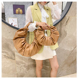 One-shouldered pleated handbag