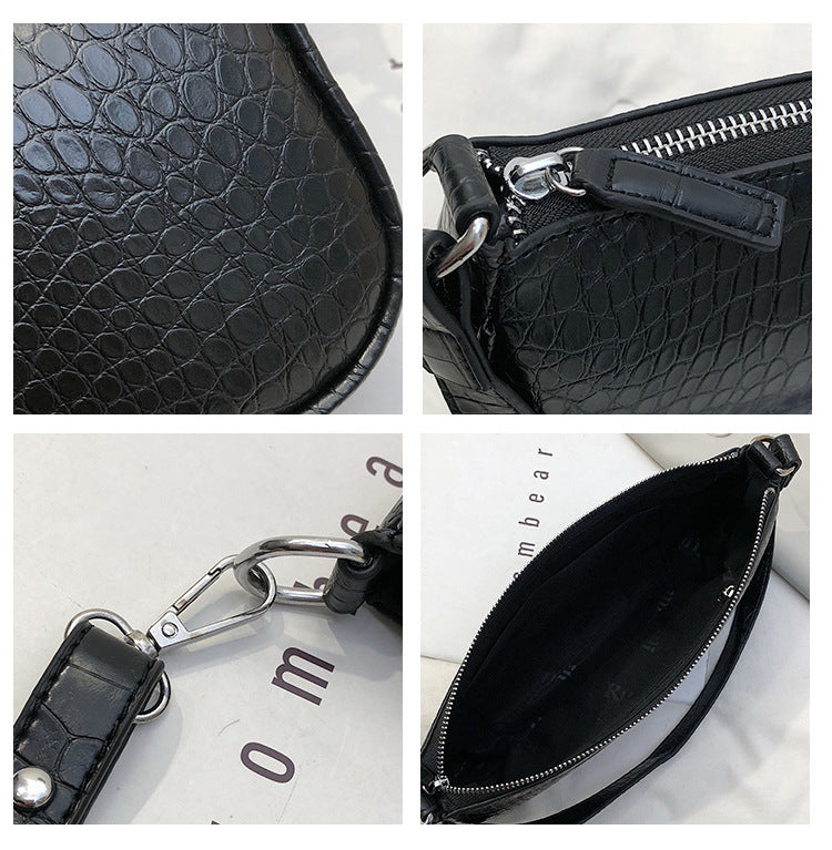 Stone pattern art handbag